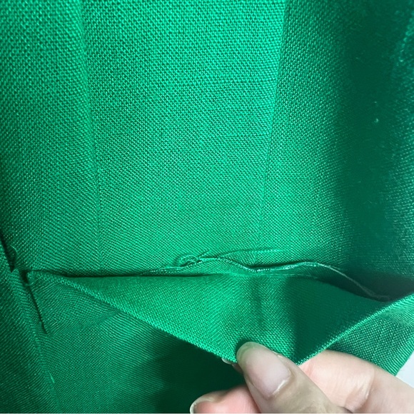Vintage 80s Green Short Sleeve Dress - Picture 8 of 9